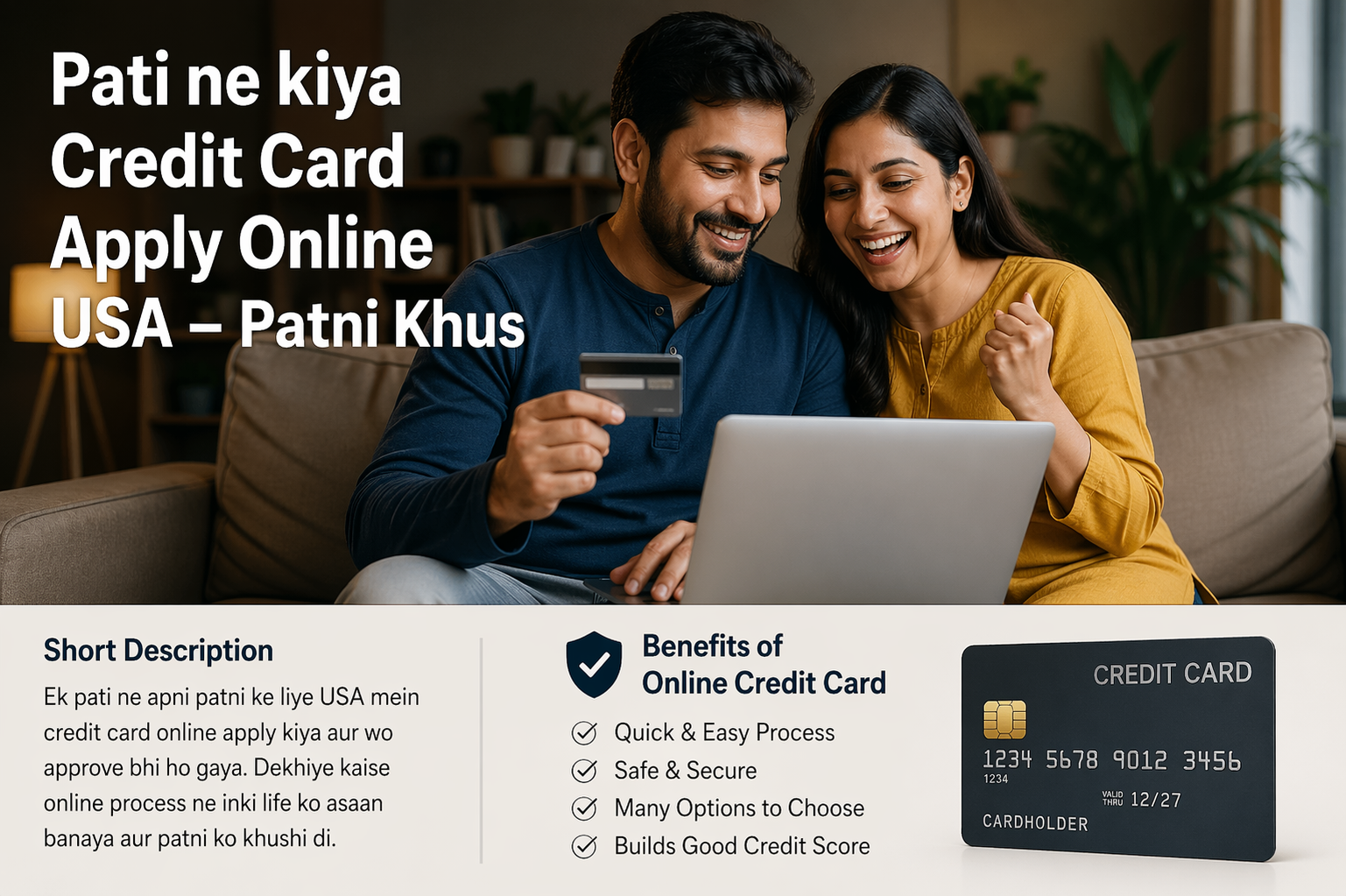 Husband Applied for a Credit Card Online in USA – Wife Became So Happy